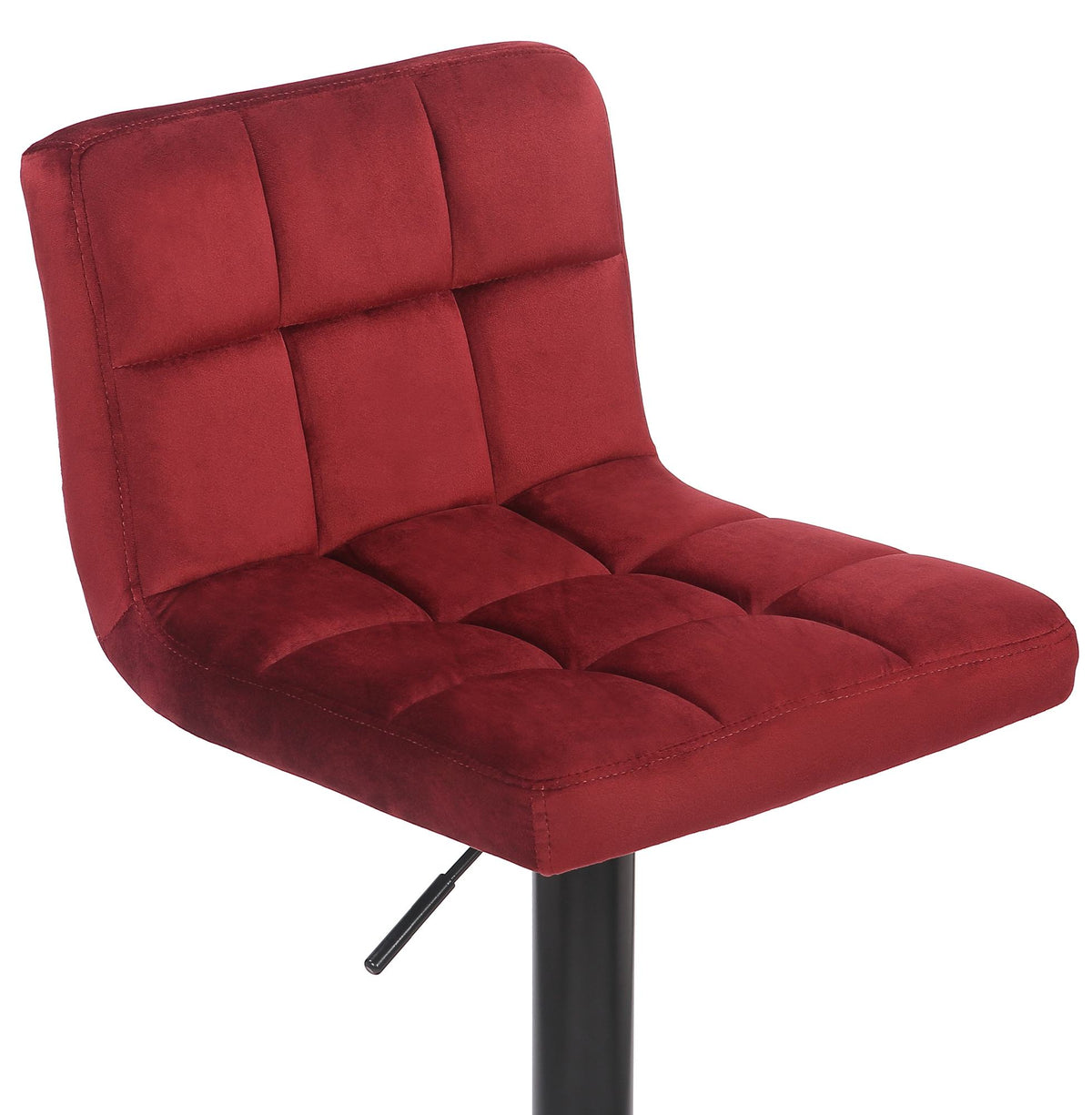Set van 4 barkrukken Feni fluweel rood rot