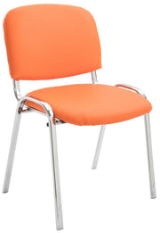 Eetkamerstoel Ken Chroomoptiek, Kunstleer oranje orange