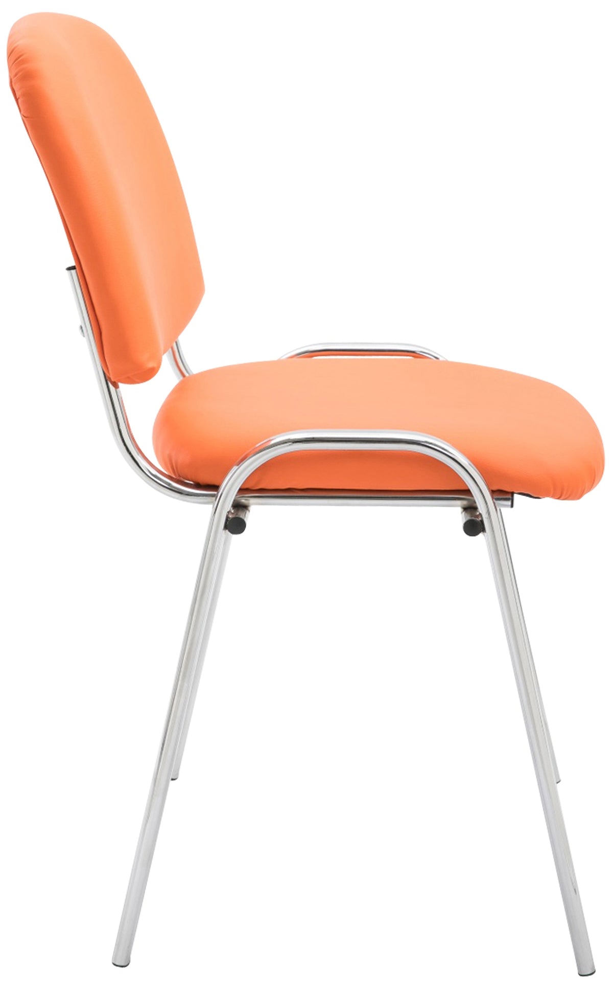 Eetkamerstoel Ken Chroomoptiek, Kunstleer oranje orange