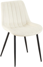 Eetkamerstoel Rahden fluweel creme creme