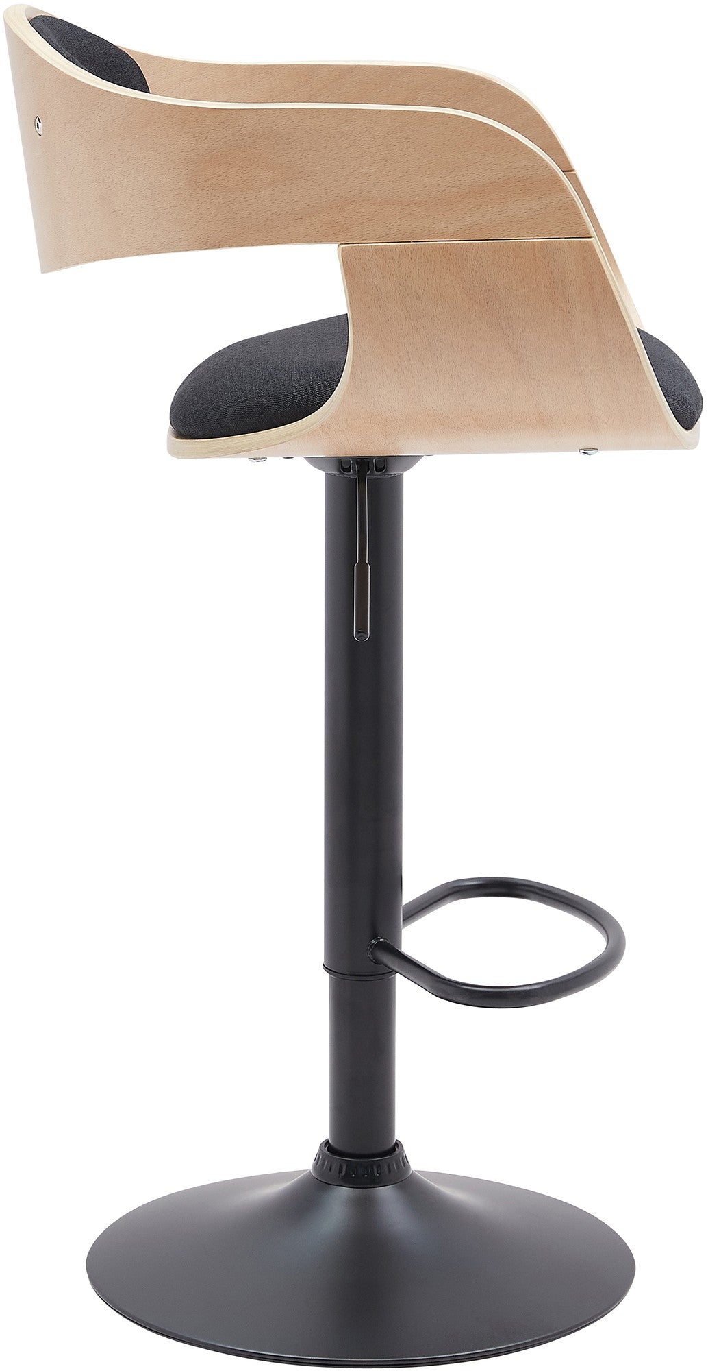 Set van 2 barkrukken Kingston natura/zwart,Stof natura/schwarz