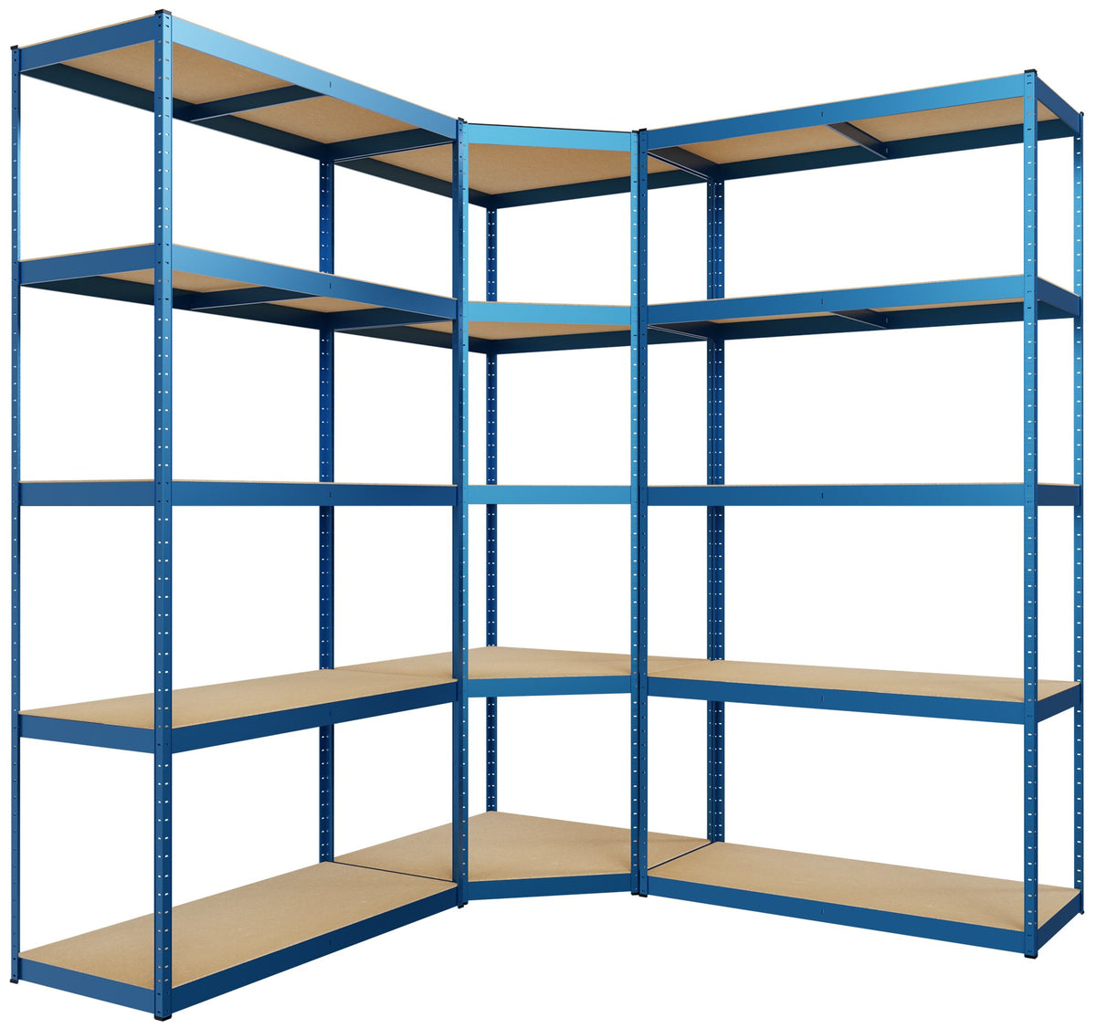 Magazijnstelling metaal 3-delig blauw blau