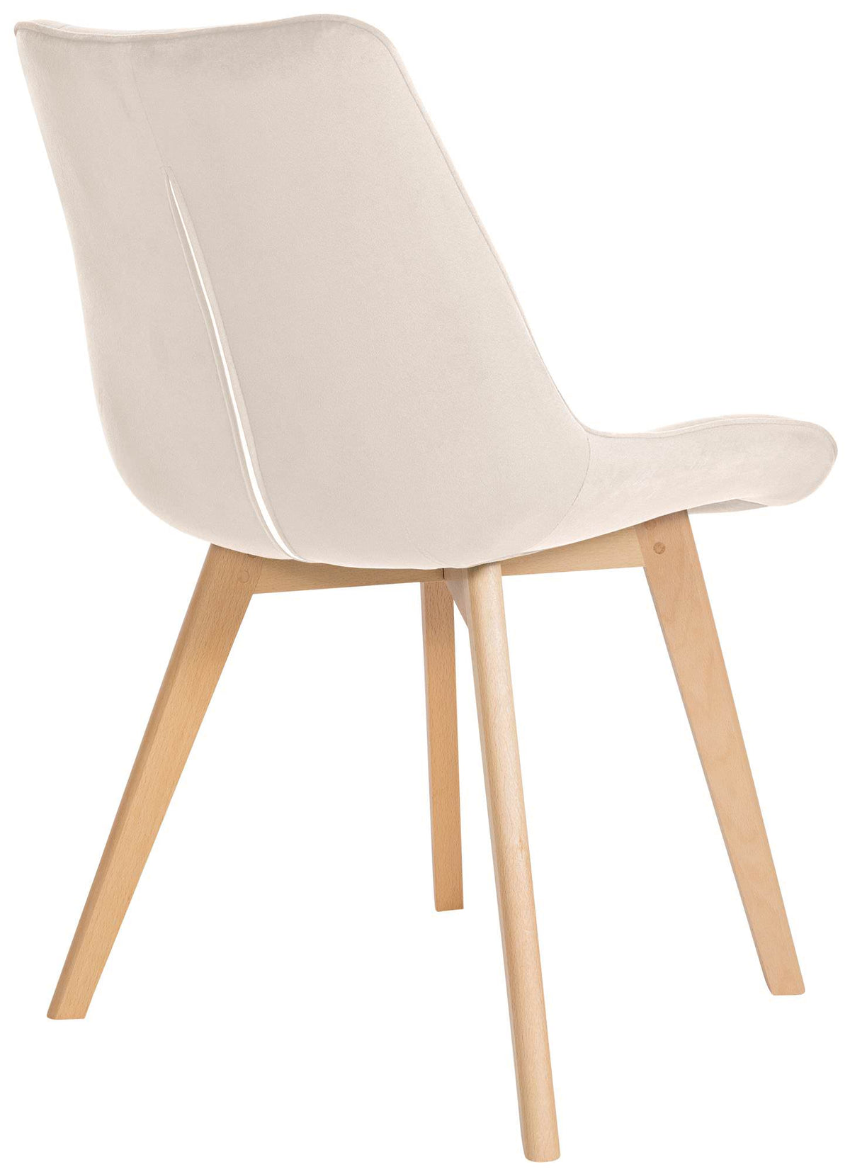 Set van 2 eetkamerstoelen Brook fluweel creme creme