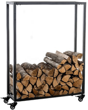 Brandhoutrek Hetta zwart,25x60x100 cm schwarz