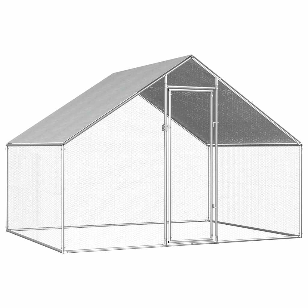 vidaXL Kippenhok 2,75x2x1,92 m gegalvaniseerd staal - Aashly