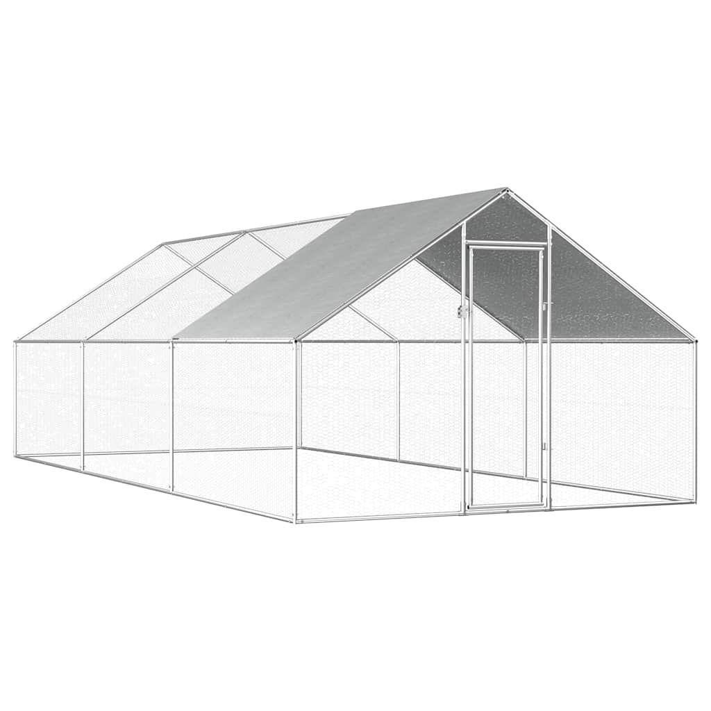 vidaXL Kippenhok 2,75x2x1,92 m gegalvaniseerd staal - Aashly