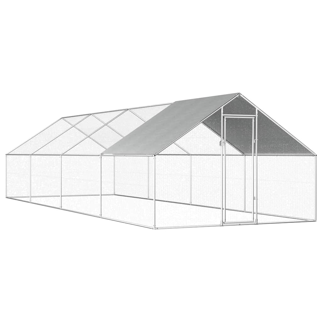 vidaXL Kippenhok 2,75x2x1,92 m gegalvaniseerd staal - Aashly