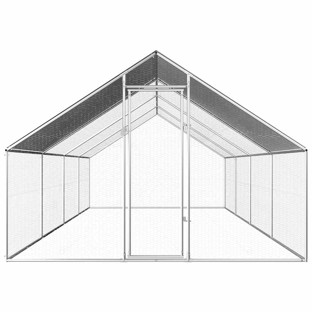 vidaXL Kippenhok 2,75x2x1,92 m gegalvaniseerd staal - Aashly