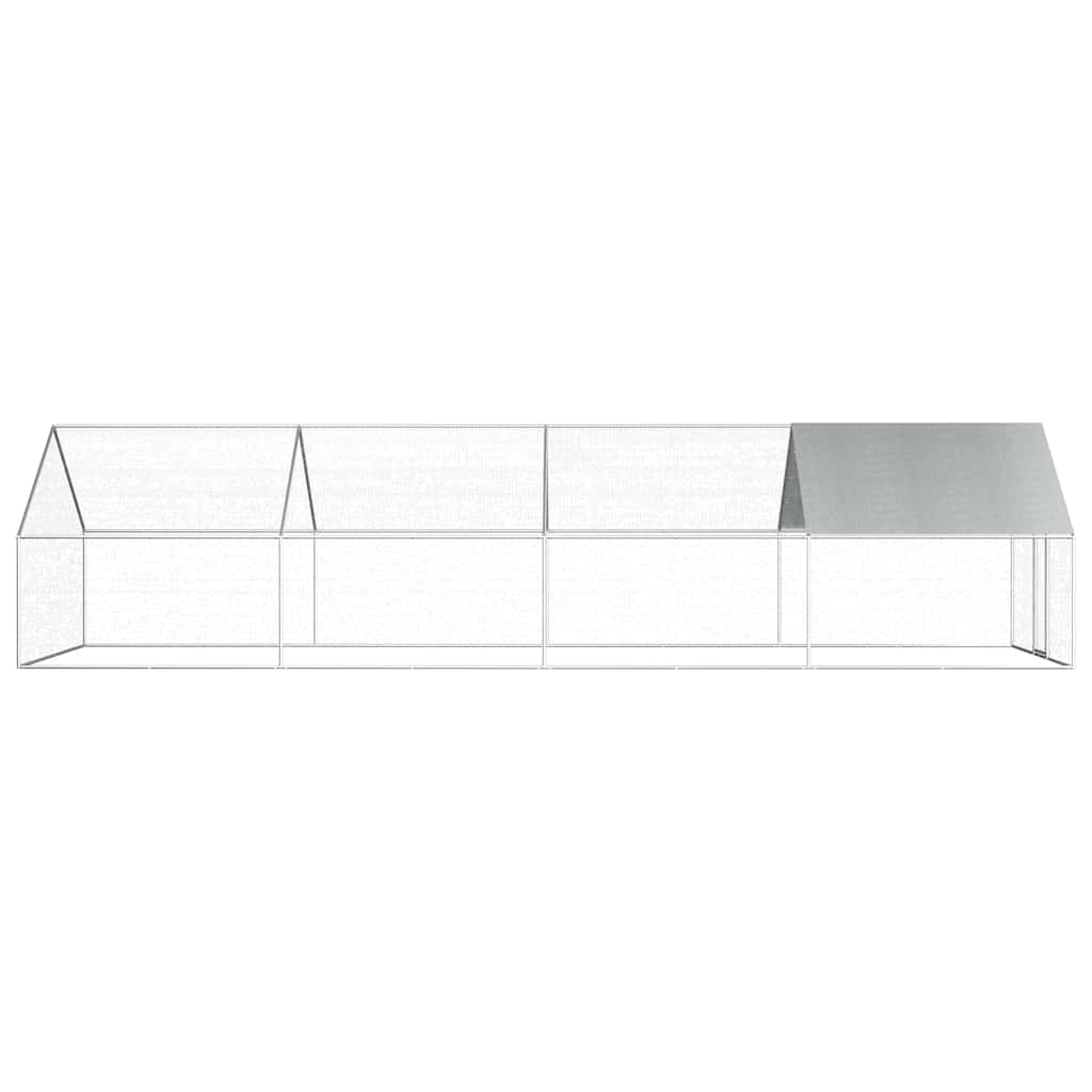 vidaXL Kippenhok 2,75x2x1,92 m gegalvaniseerd staal - Aashly