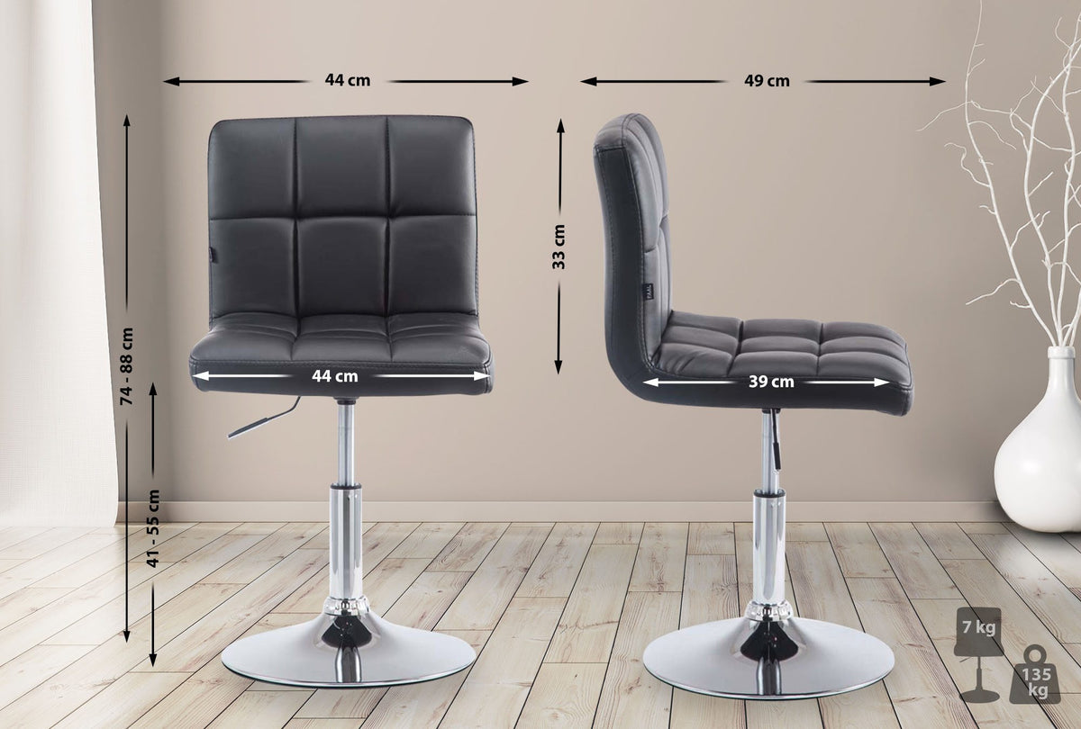 Lounger Palma Kunstleer zwart schwarz