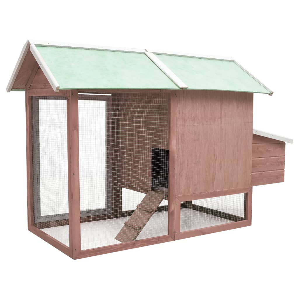 vidaXL Kippenhok 170x81x110 cm massief grenen- en vurenhout - Aashly