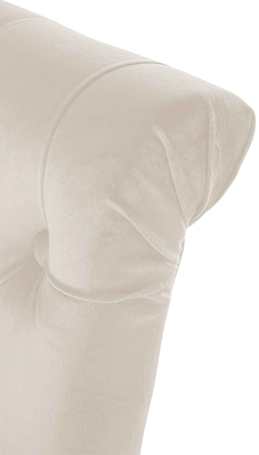 Set van 2 Lisburn eetkamerstoelen creme,Fluweel creme