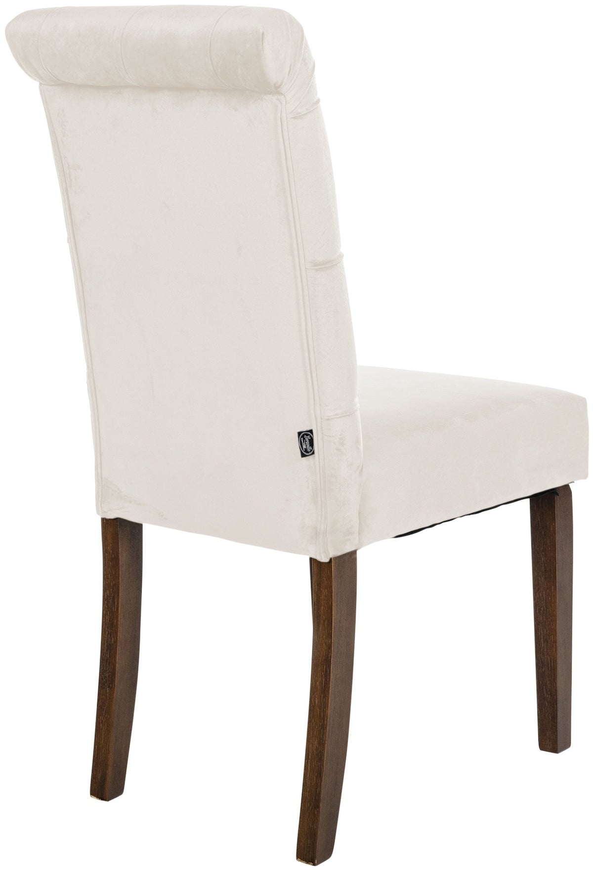 Set van 2 Lisburn eetkamerstoelen creme,Fluweel creme