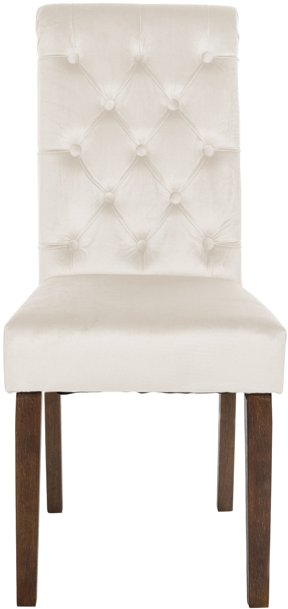 Set van 2 Lisburn eetkamerstoelen creme,Fluweel creme