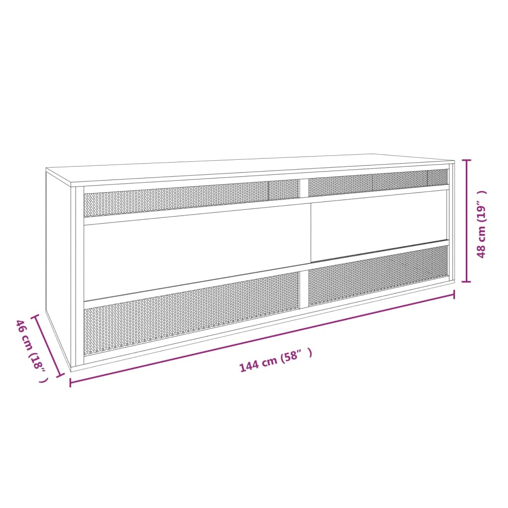 vidaXL Terrarium 100x47x47 cm bewerkt hout - Aashly