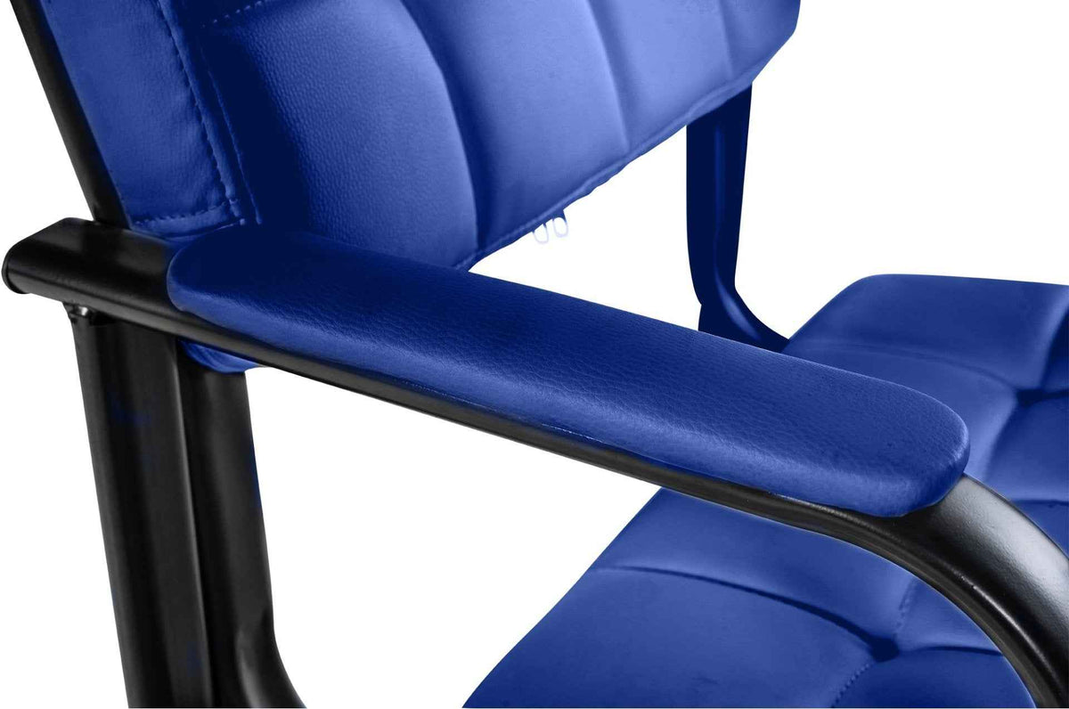 Bezoekersstoel Canada B Kunstleer blauw blau