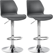 Set van 2 barkrukken Gilbert grijs,Kunststof grau
