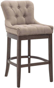 Barkruk Lakewood Stof Antiek donker taupe taupe