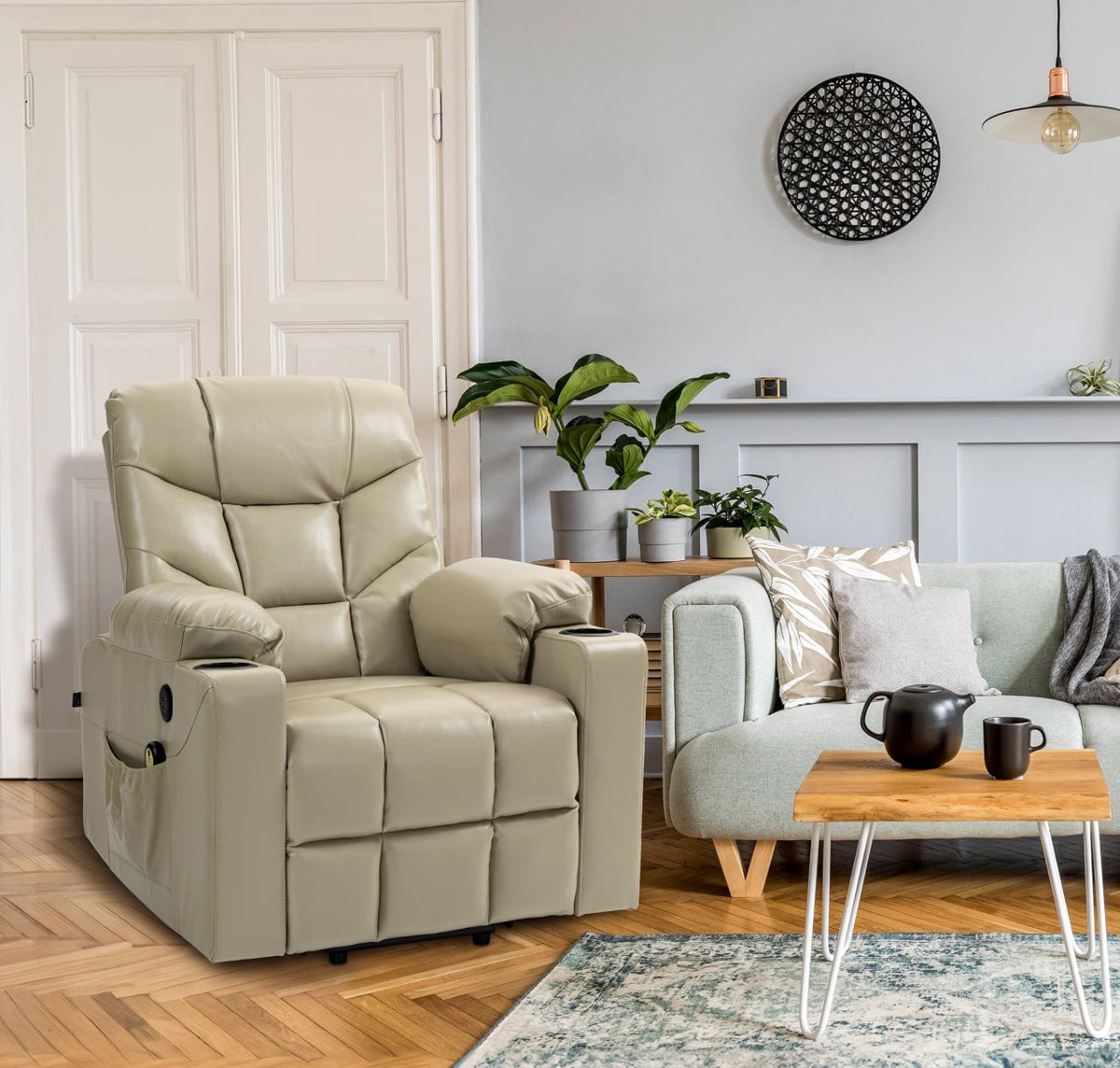 Fauteuil Andover Kunstleer,creme creme