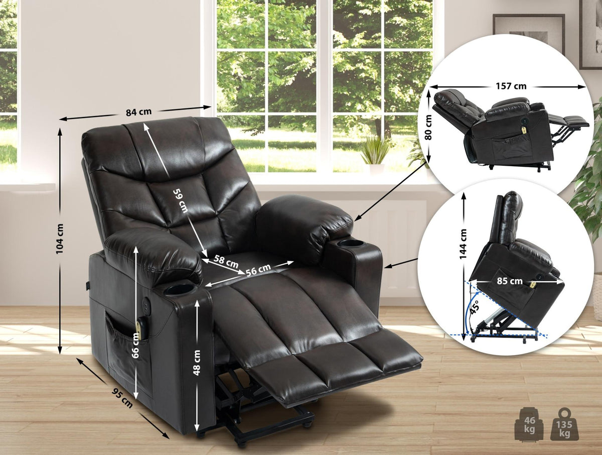 Fauteuil Andover Kunstleer,bruin braun