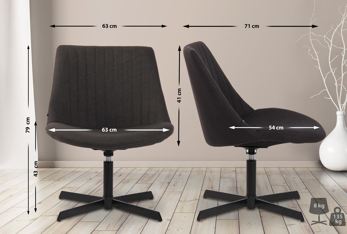 Lounger Granby donkergrijs dunkelgrau