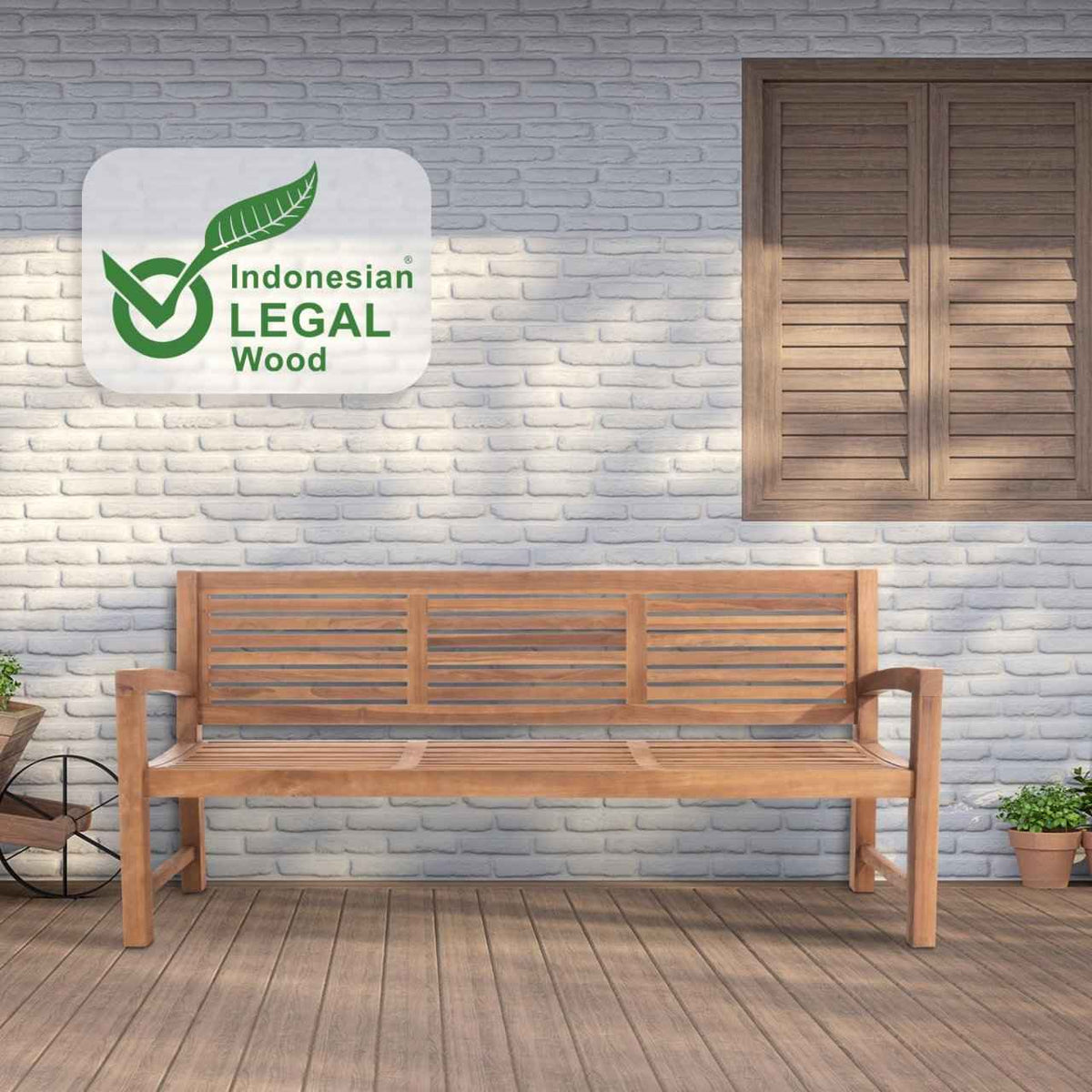 Teakbank Halden teak,200 cm teak