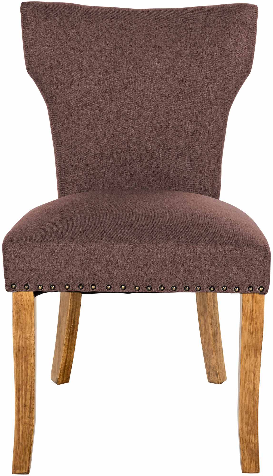 Set van 2 eetkamerstoelen Zadar stof bruin,antiek licht braun