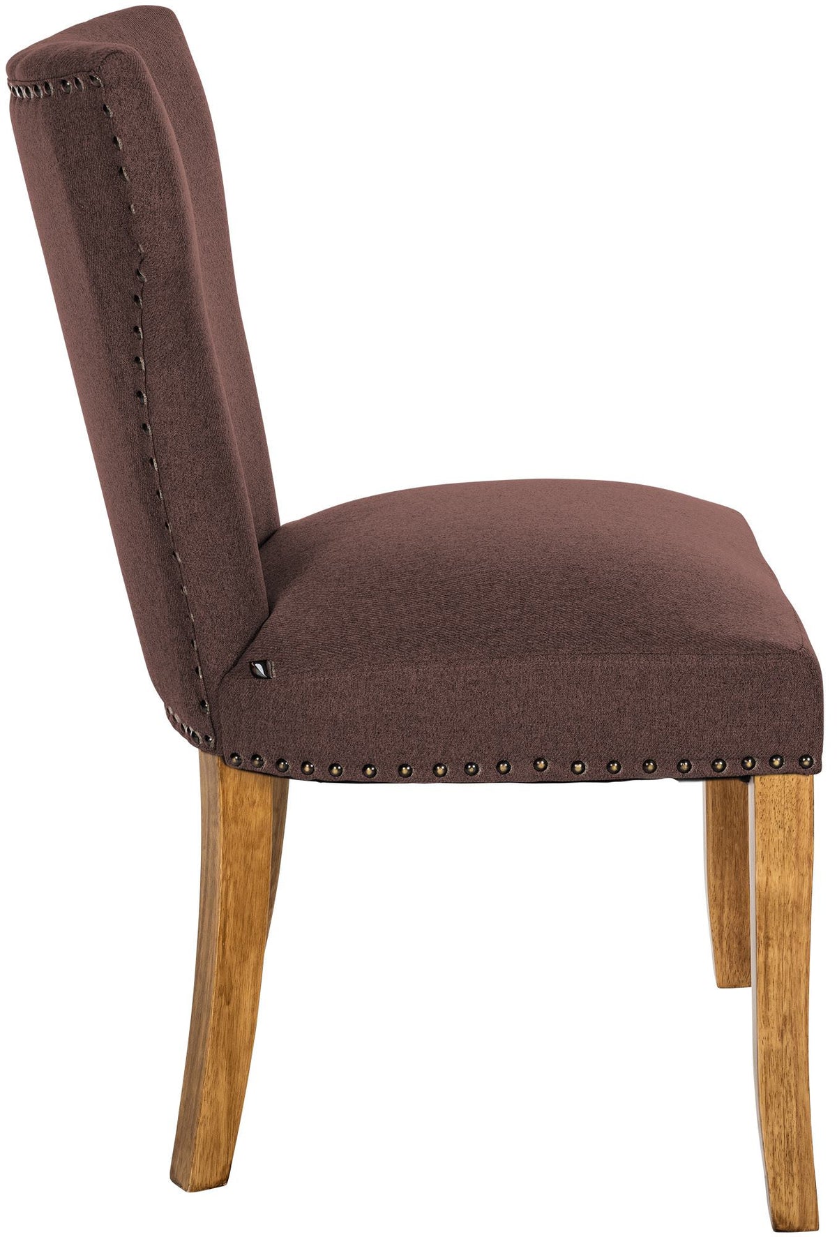 Set van 2 eetkamerstoelen Zadar stof bruin,antiek licht braun
