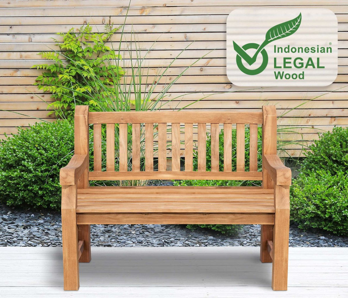 Teakbank Jackson V2 teak,120 cm teak