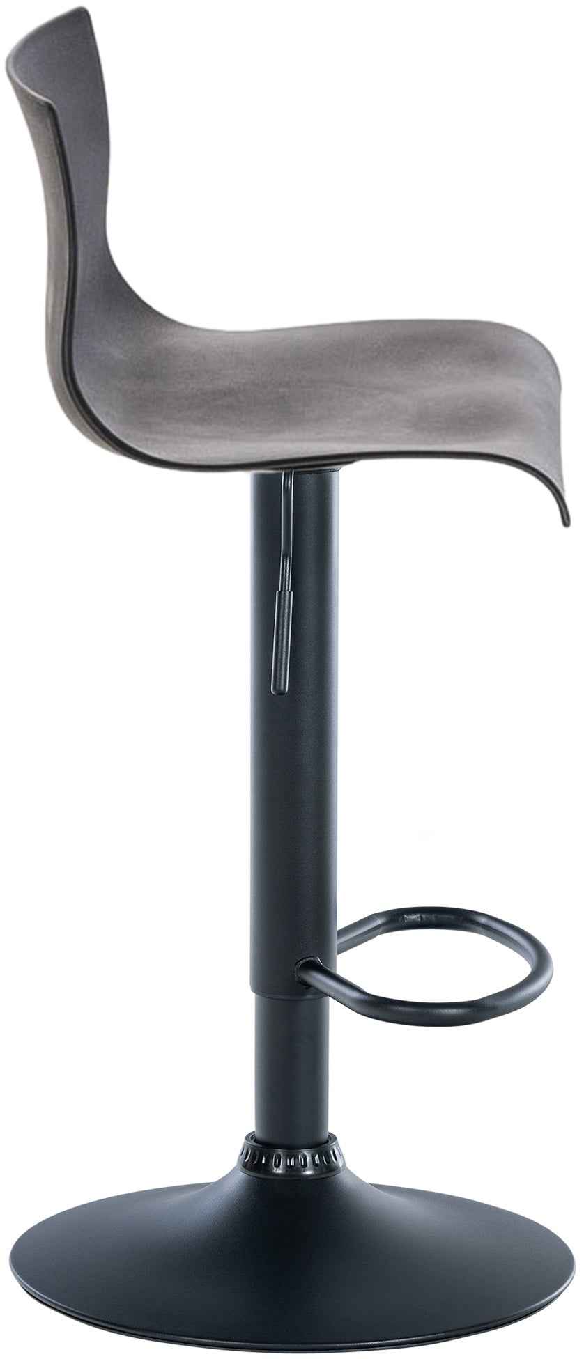 Barkruk Hover Kunststof grijs,Metaal mat zwart grau