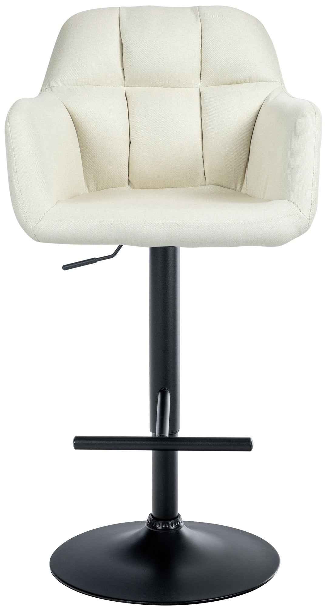Barkruk Natoma Stof creme,Metaal mat zwart creme