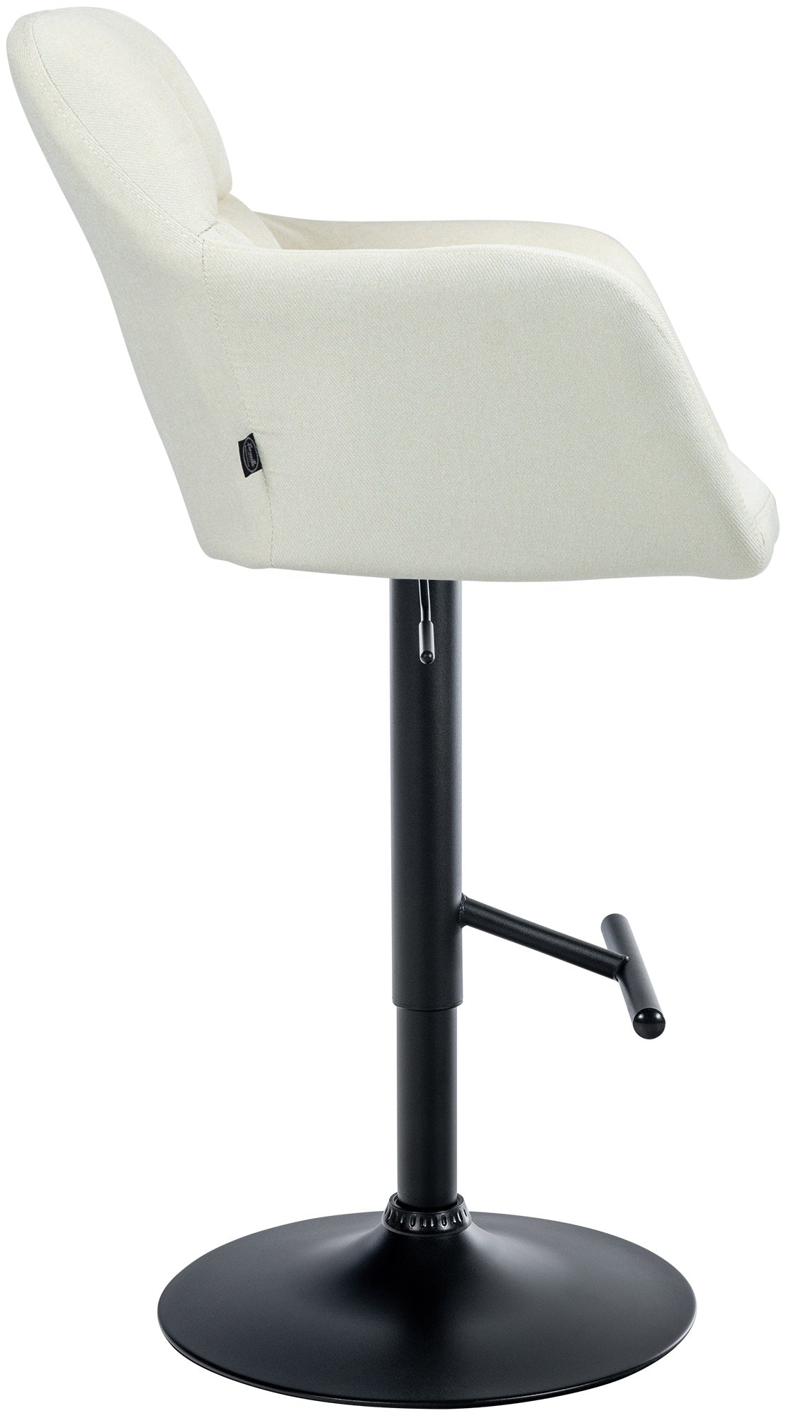 Barkruk Natoma Stof creme,Metaal mat zwart creme