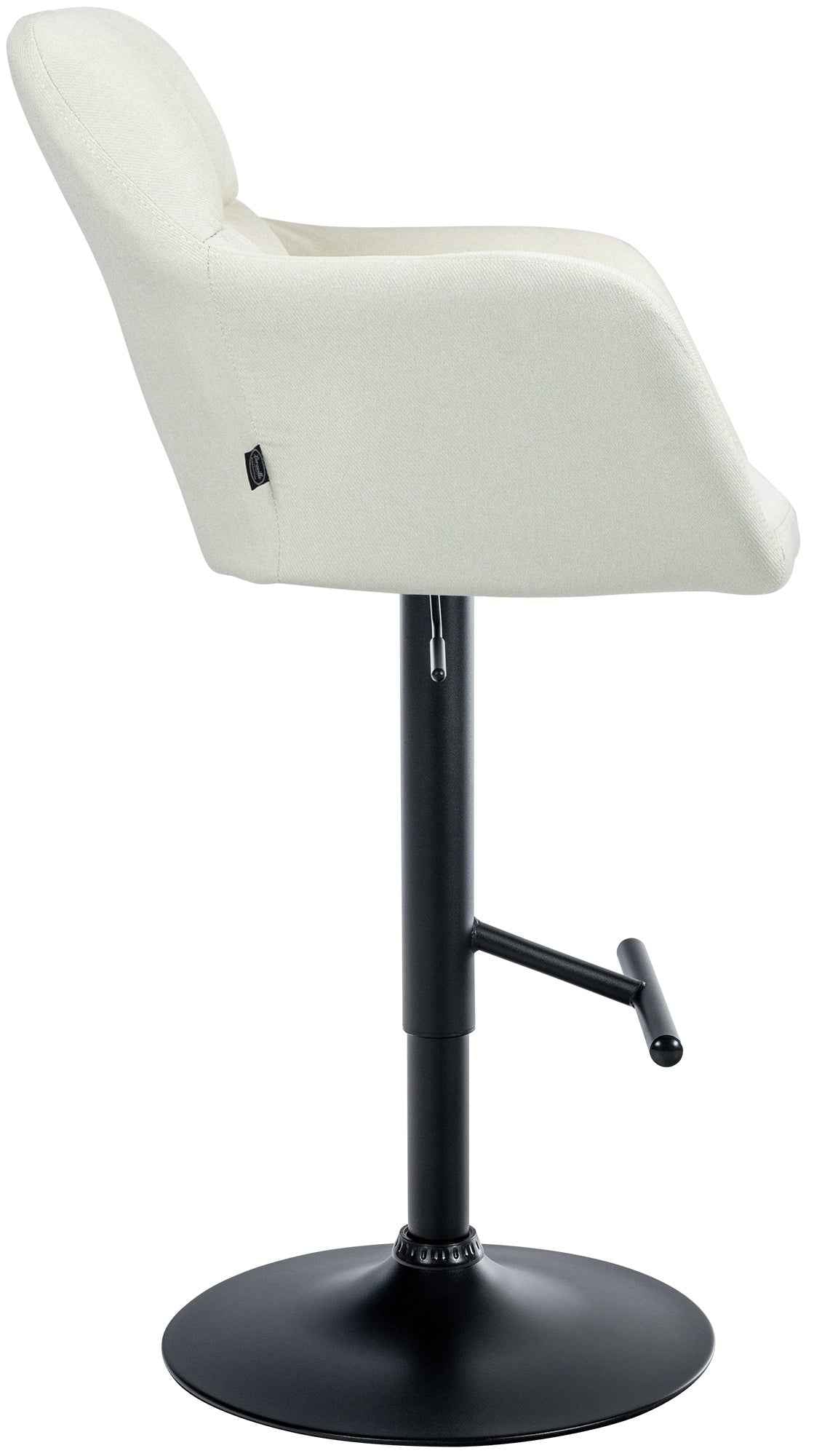 Barkruk Natoma Stof creme,Metaal mat zwart creme