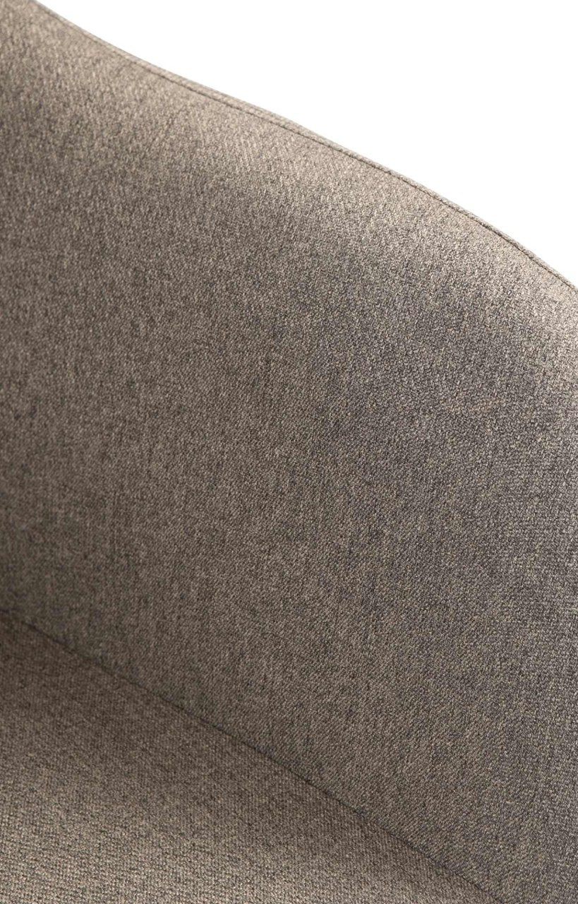 Barkruk Natoma Stof taupe,Metaal mat zwart taupe
