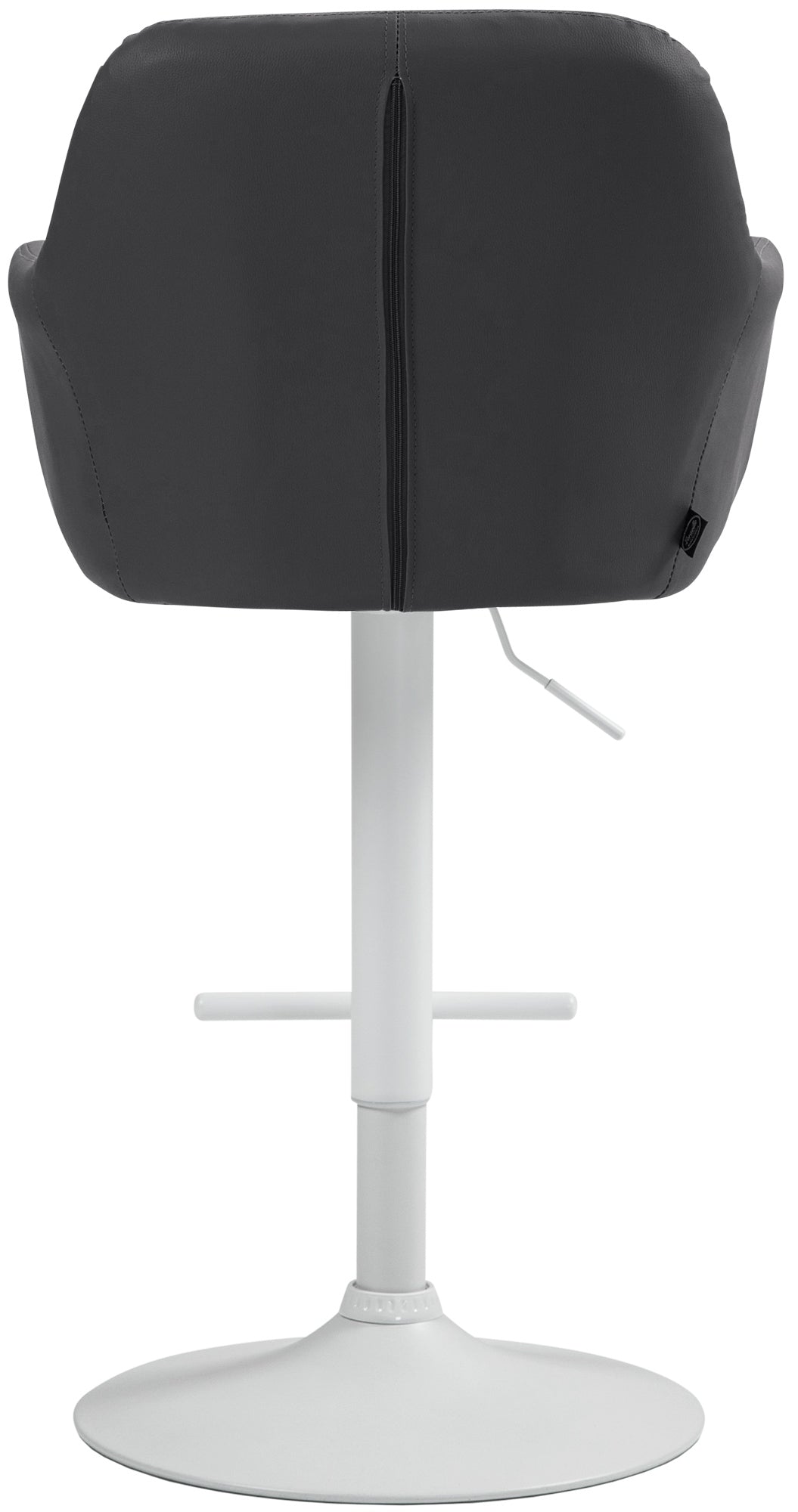 Barkruk Natoma kunstleer zwart,Metaal mat wit schwarz