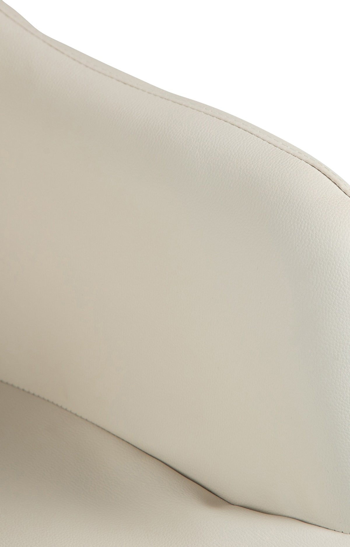 Barkruk Natoma kunstleer creme,Metaal mat wit creme