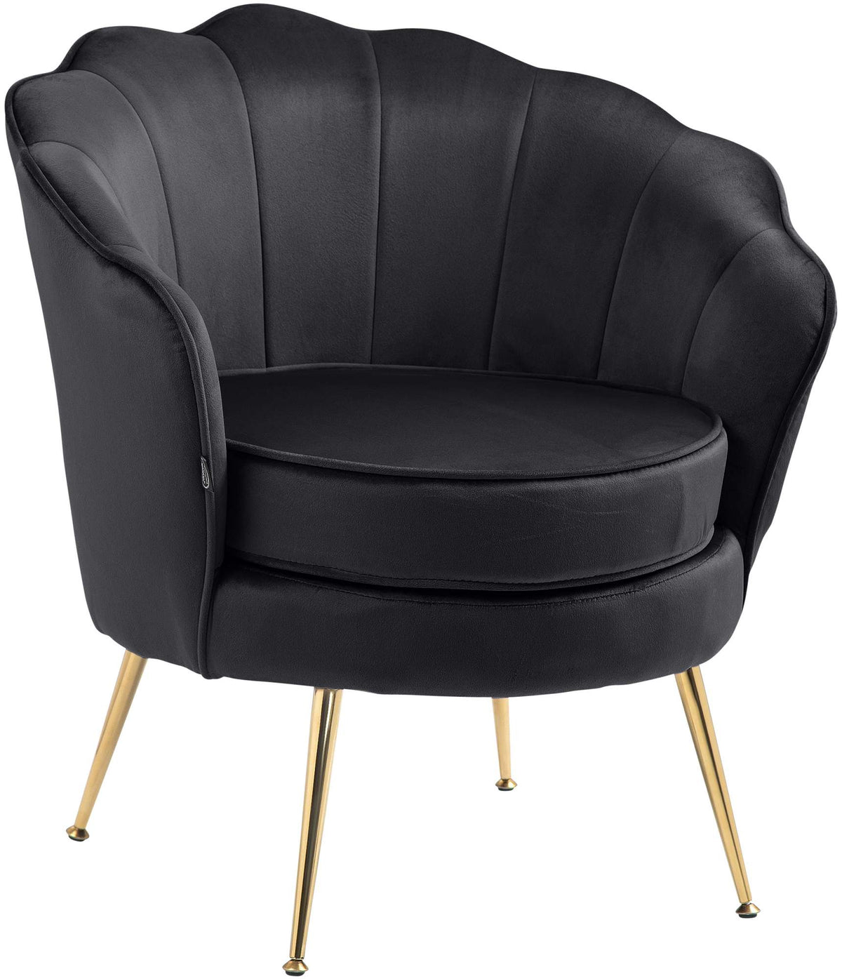 Fauteuil Rosita Fluweel zwart schwarz