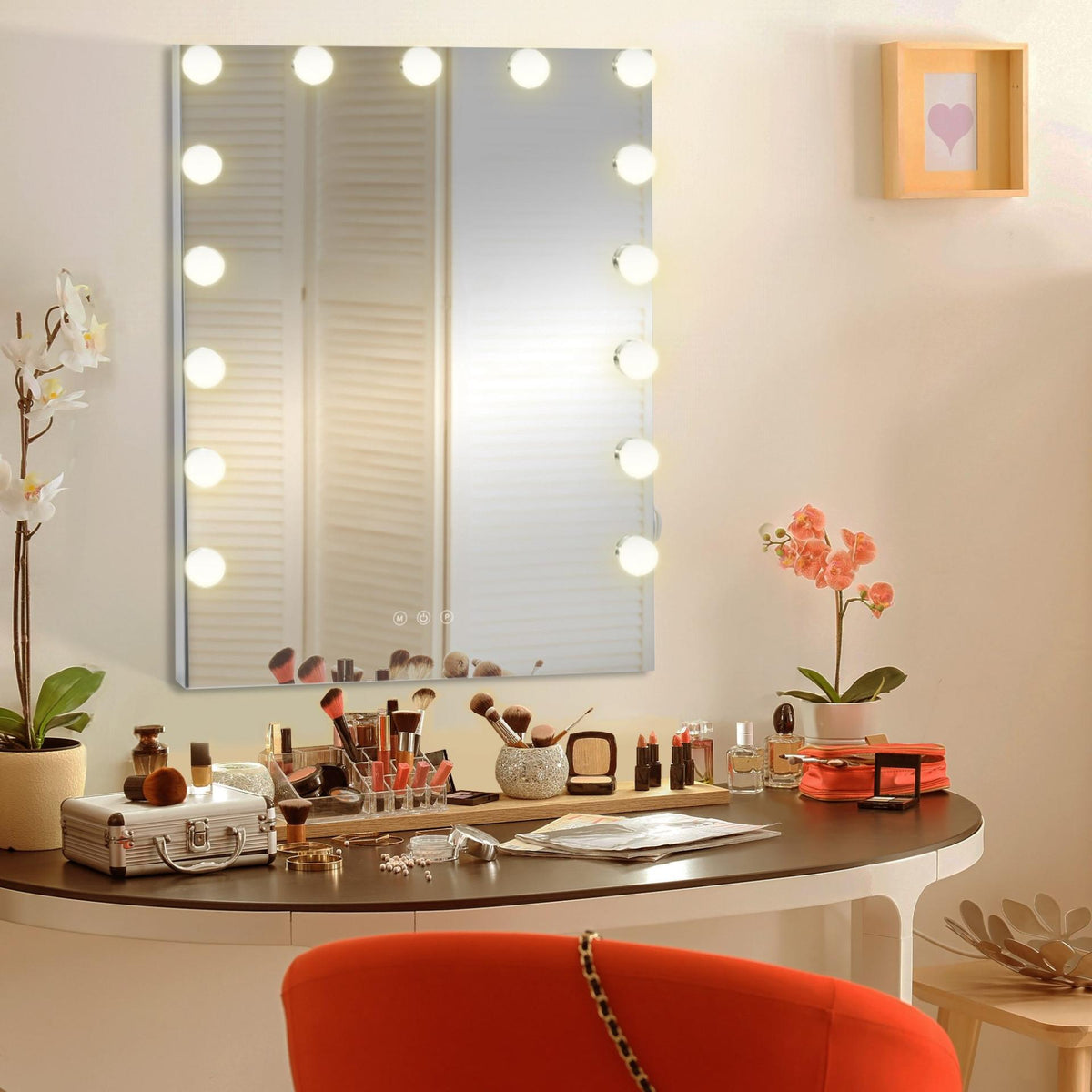 Make-up spiegel Murrieta wit weiß