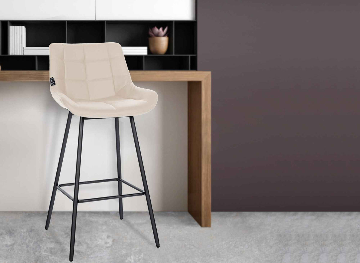 Barkruk Weston creme,Kunstleer creme