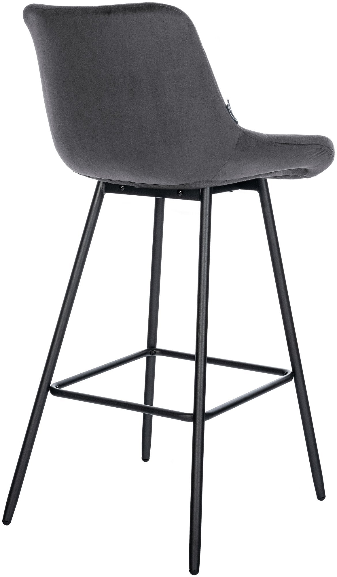 Barkruk Weston donkergrijs,Fluweel dunkelgrau