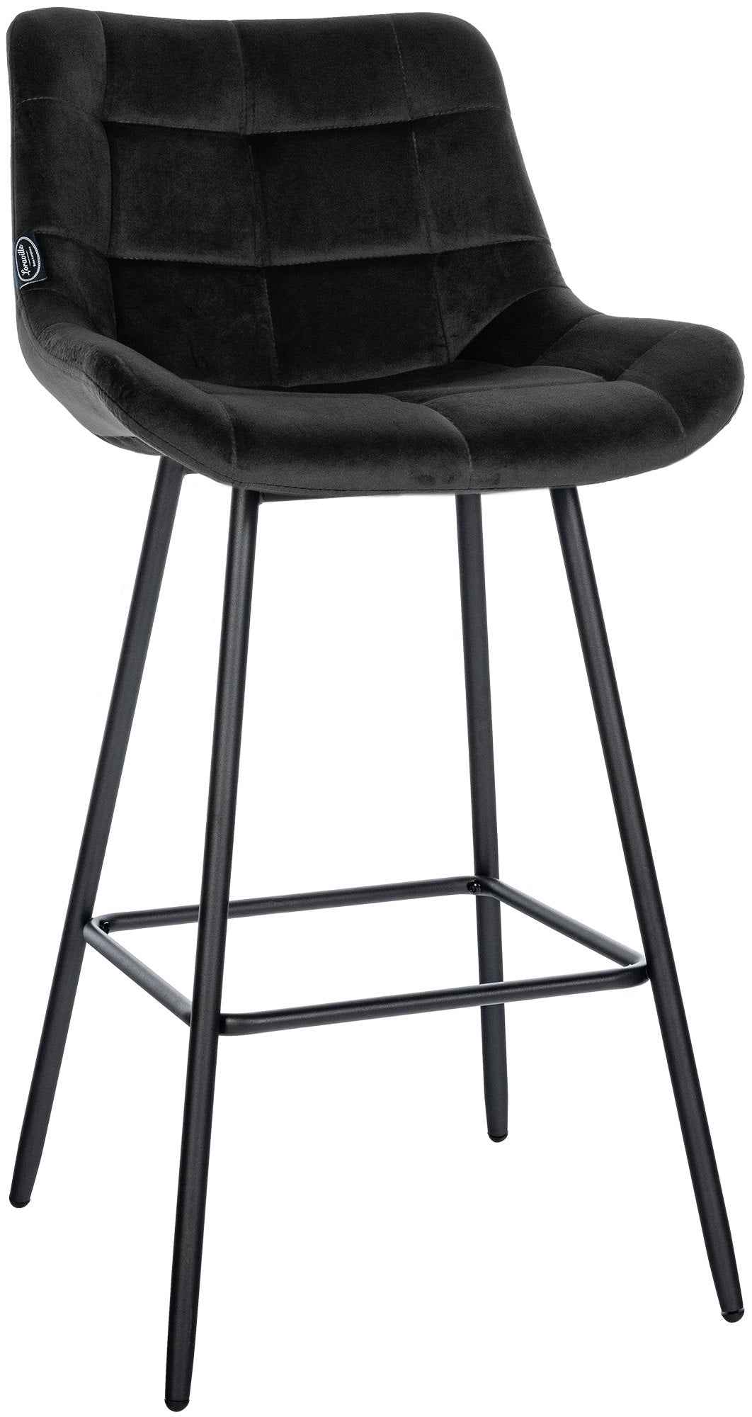 Barkruk Weston zwart,Fluweel schwarz