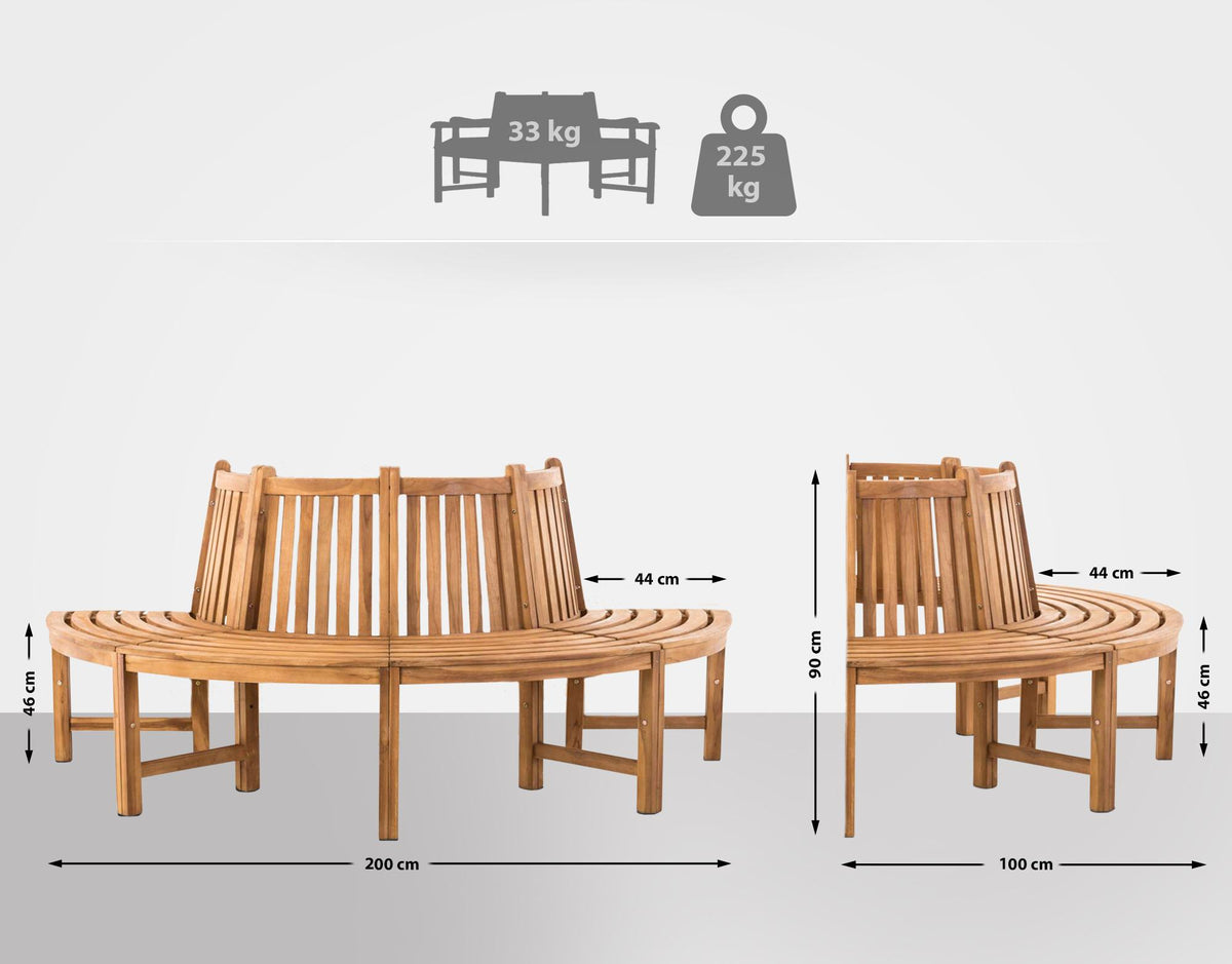Boombank Leming 200 cm teak