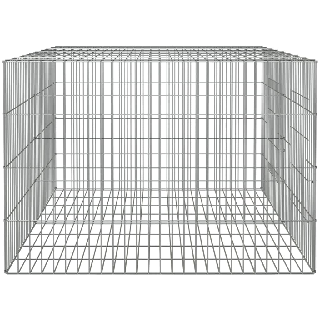 vidaXL Konijnenkooi 78x54x54 cm gegalvaniseerd ijzer - Aashly