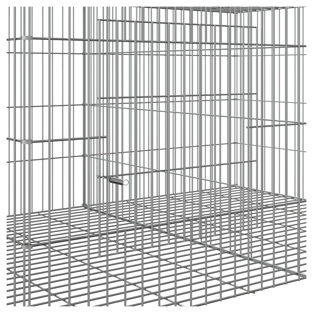 vidaXL Konijnenkooi 78x54x54 cm gegalvaniseerd ijzer - Aashly