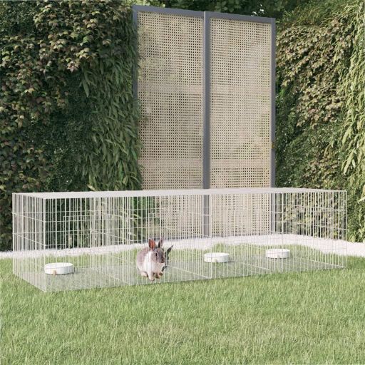 vidaXL Konijnenkooi 78x54x54 cm gegalvaniseerd ijzer - Aashly