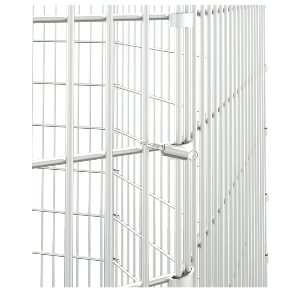 vidaXL Dierenverblijf 6 panelen 54x60 cm gegalvaniseerd ijzer - Aashly