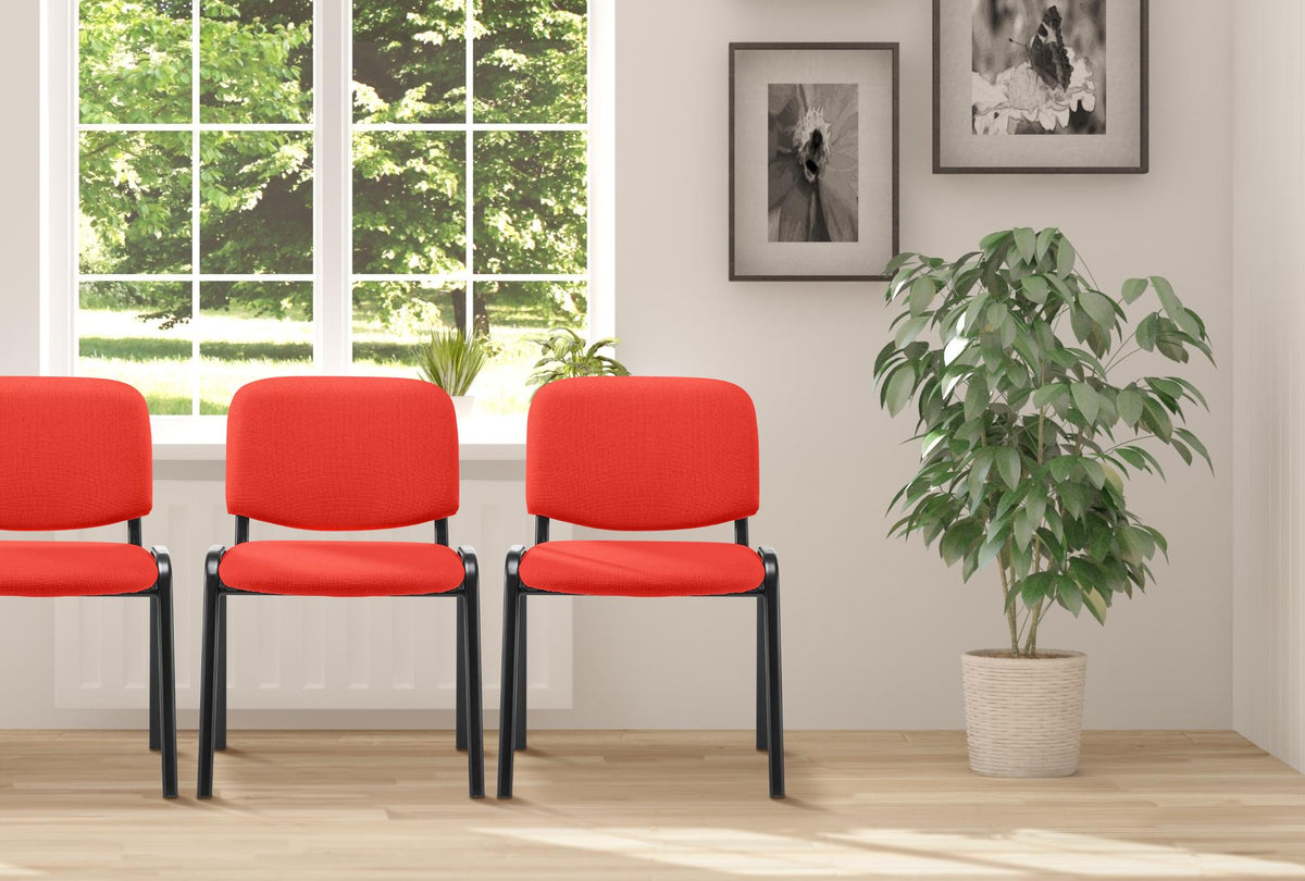 Bezoekersstoel Ken Stof rood rot