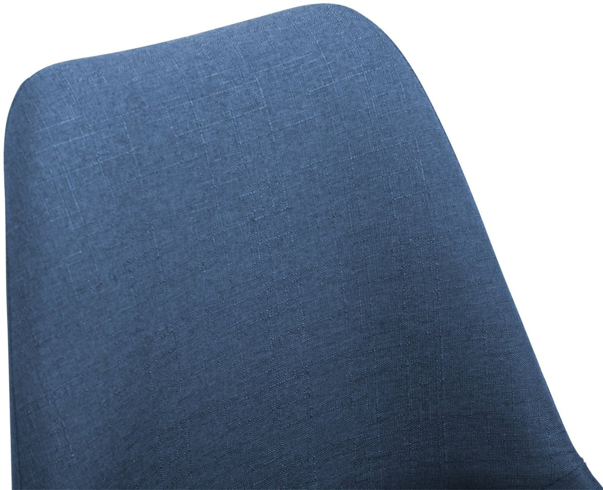 Eetkamerstoel Maverick stof blauw,wit blau