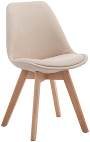 Bezoekersstoel Borneo V2 Stof creme,natura creme
