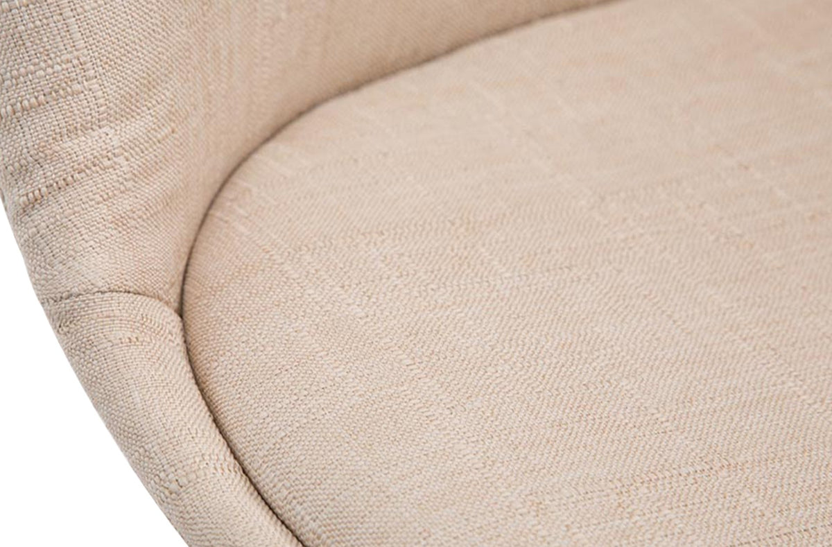 Bezoekersstoel Borneo V2 Stof creme,natura creme